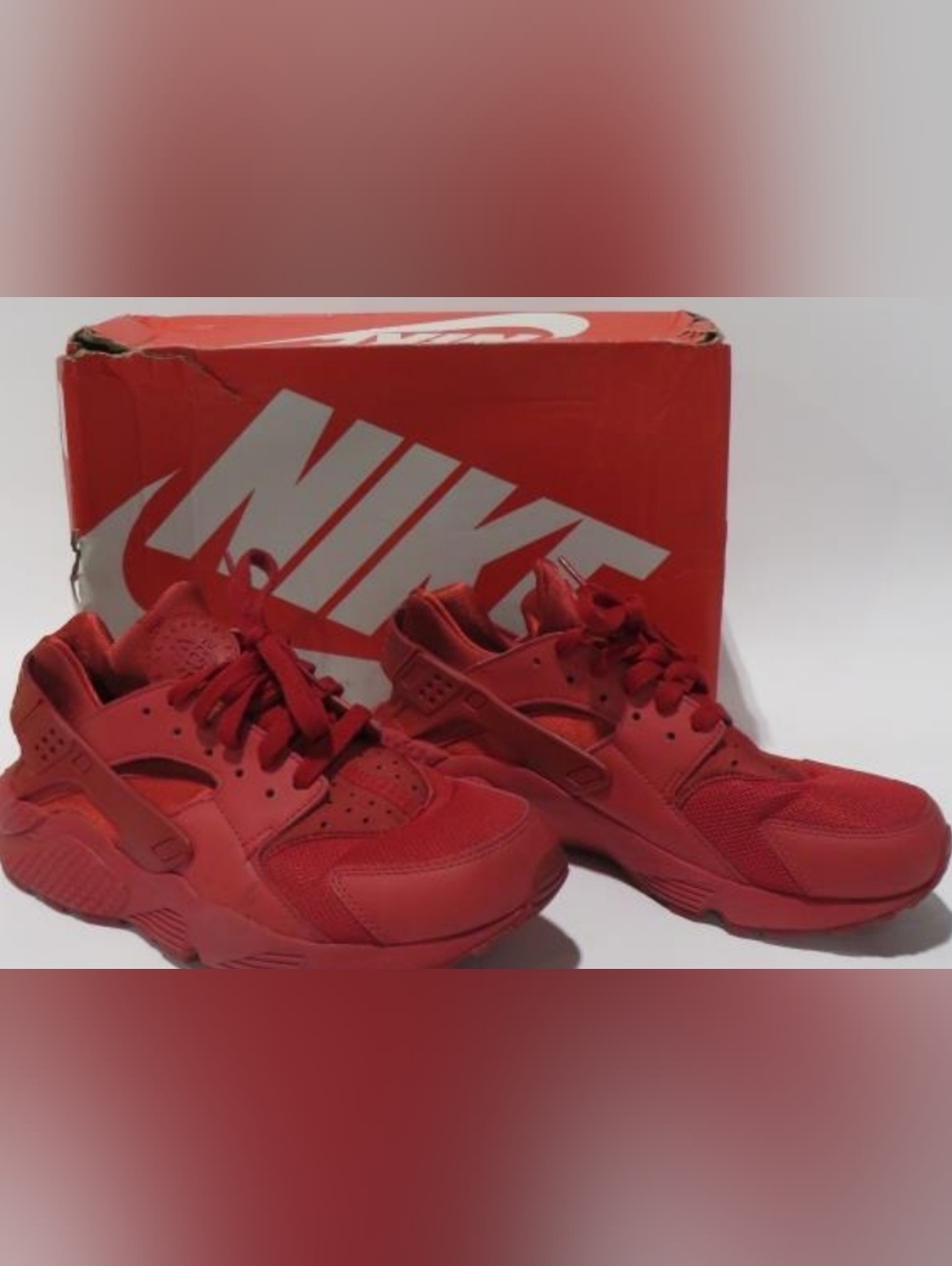 Nike Air Huarache "Varsity Red" Sneakers Men's Size 9 Used Exc/Box - Picture 9 of 14